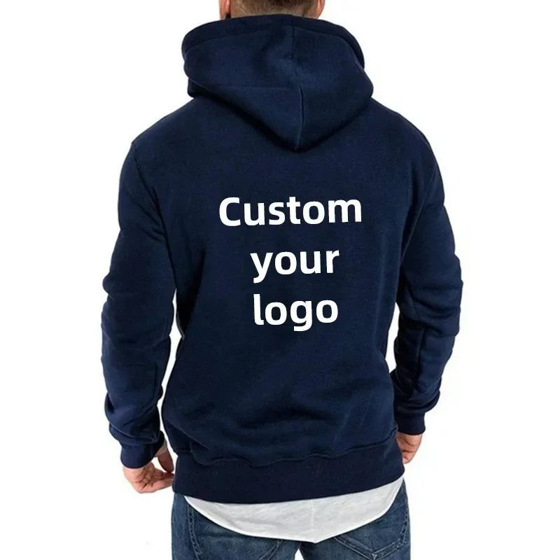 Customized hooded shirt for men and women, featuring photos and logos of your design. High end gifts in EU sizes